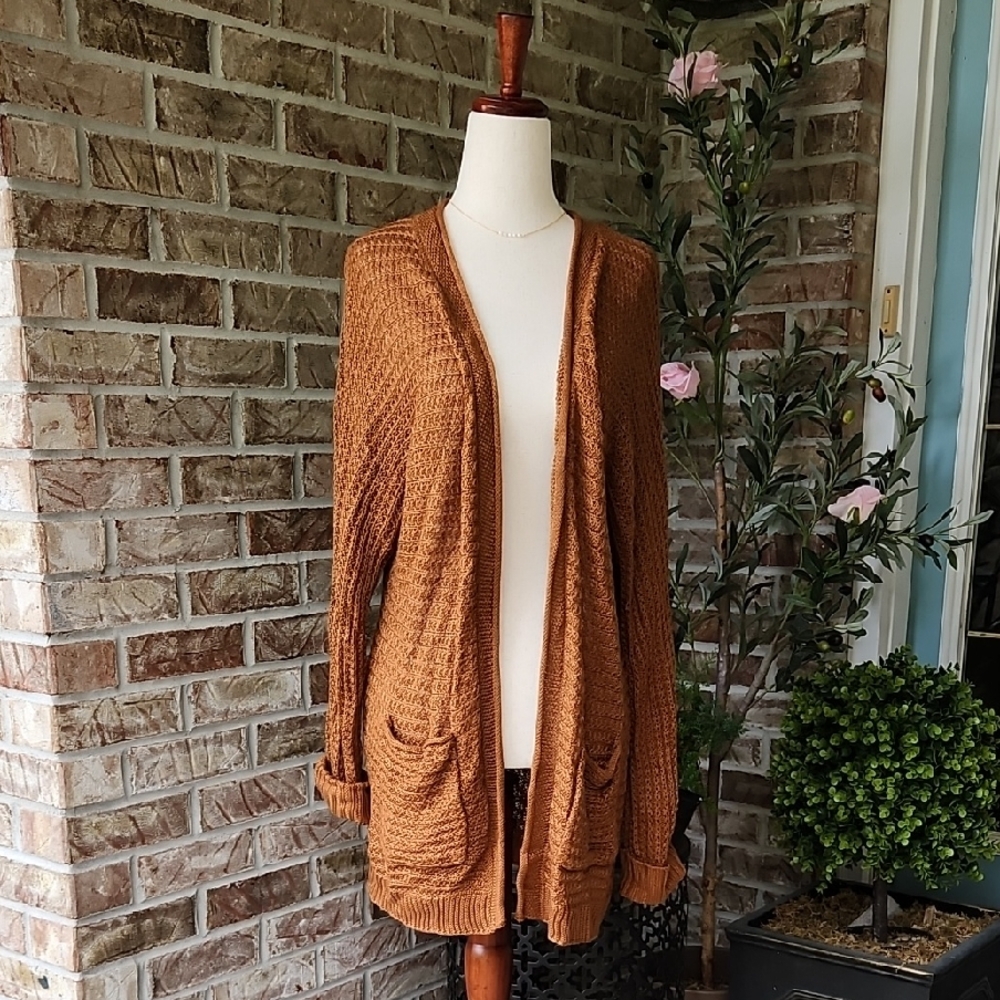 Pinque Brown Knit Cardigan, Size L